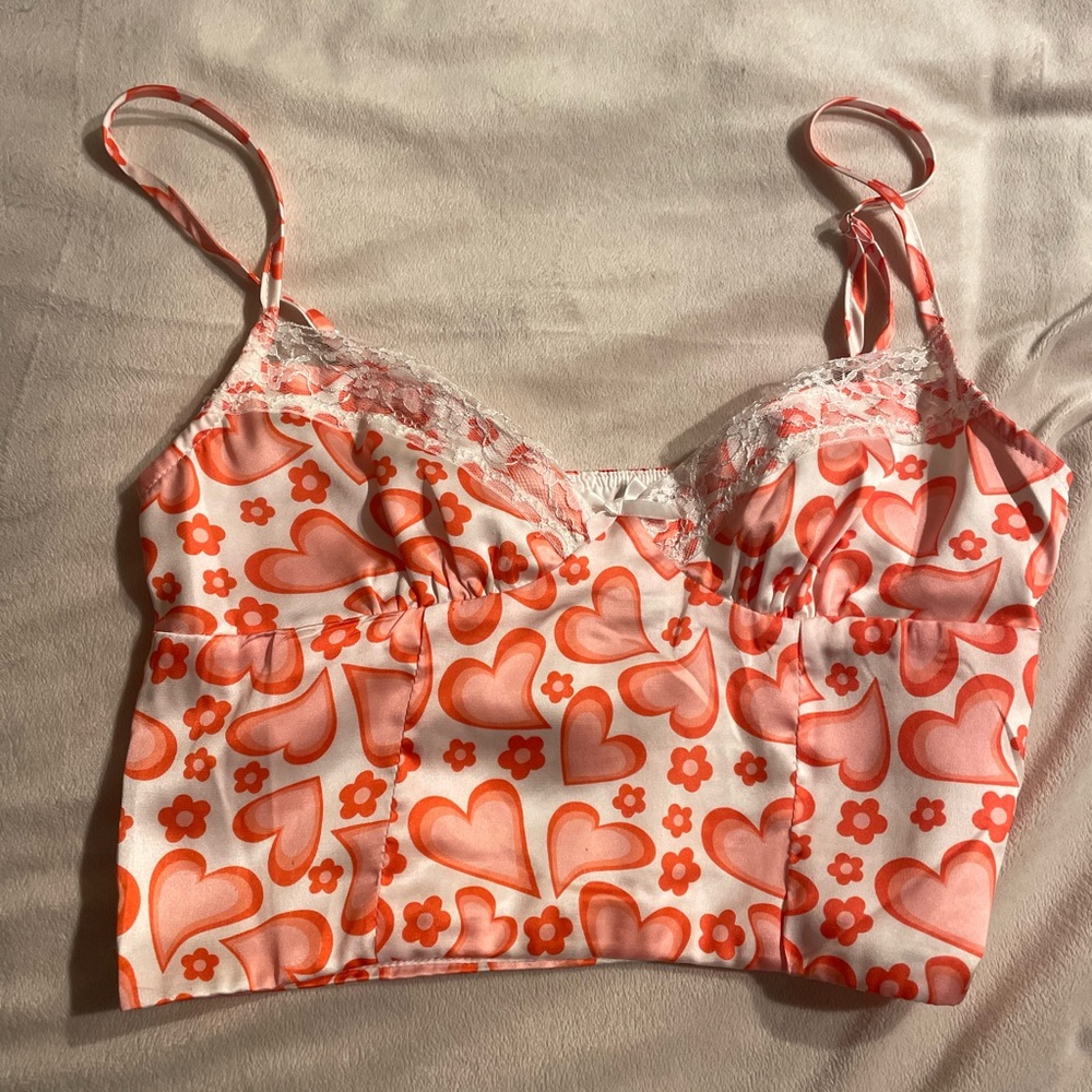 Princess Polly Heart and Floral Print Chemise